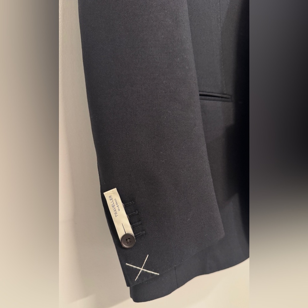 Navy Tailored Fit Havana Suit Jacket - Picture 4 of 8